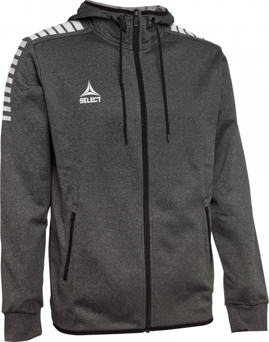 Select - Monaco Zip Hoodie - Gris & blanc