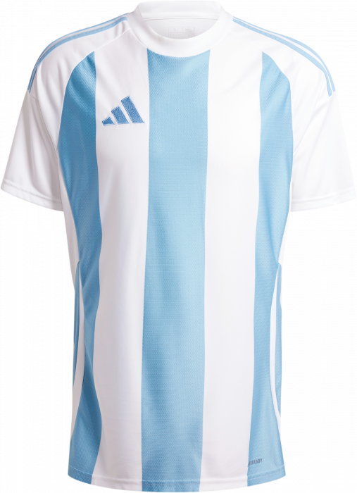 Adidas - Striped 24 Player Jersey - T Light Blue & branco