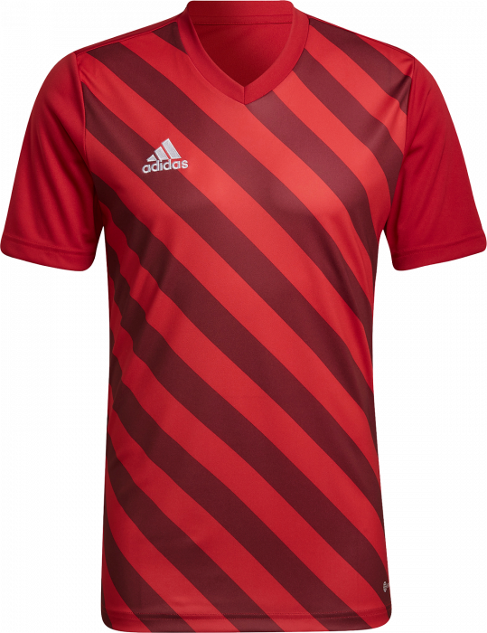 Adidas - Entrada 22 Stripet Jersey - Power red 2 & shadow red