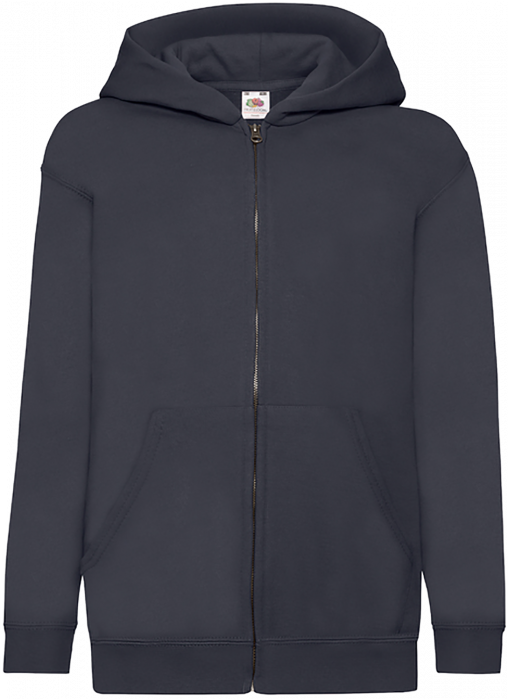 Fruit of the loom - Langebæk Alliance Classic Hoodie W. Zip Kids - Deep Navy
