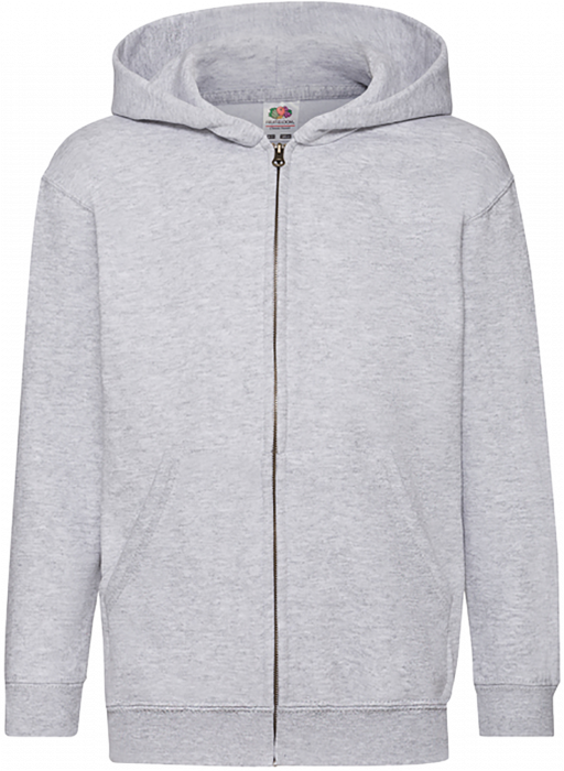 Fruit of the loom - Langebæk Alliance Classic Hoodie W. Zip Kids - Heather Grey
